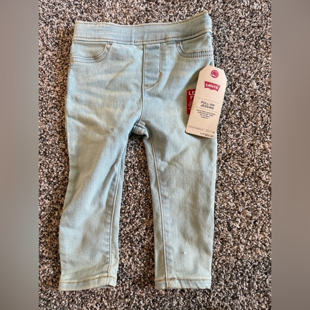 Levi's Baby Girl Blue Pull on Jegging Jeans Size 12 Months NWT